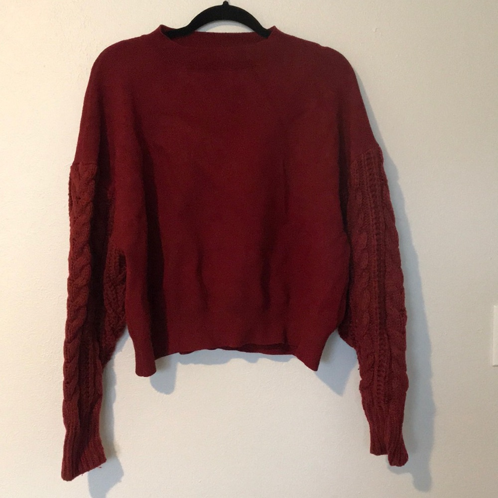 ZARA Red knit sweatshirt